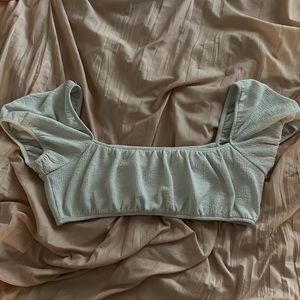 White tube top with sleeves